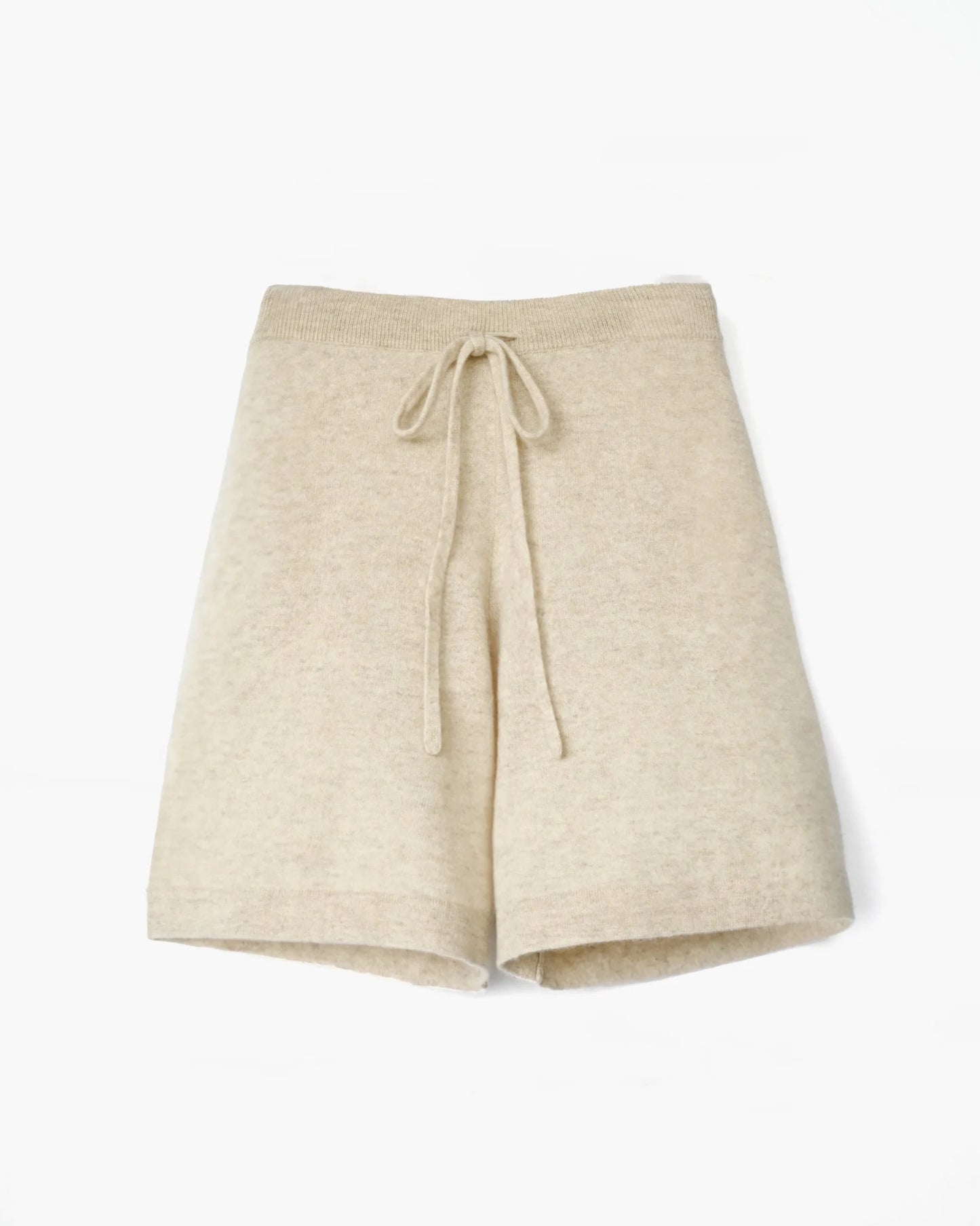 Cashmere Loose Shorts - Beige