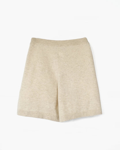 Cashmere Loose Shorts - Beige