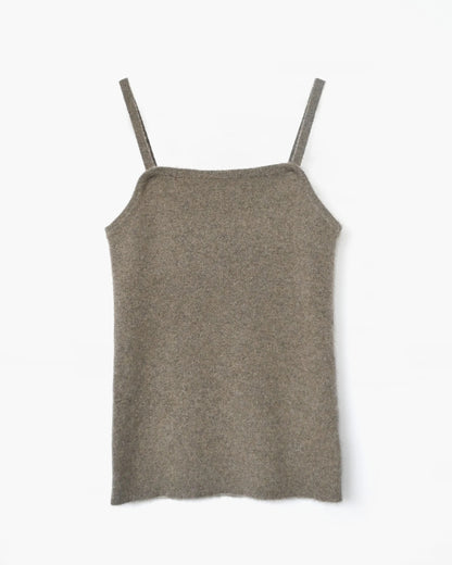 Cashmere Rib Tank - Brown