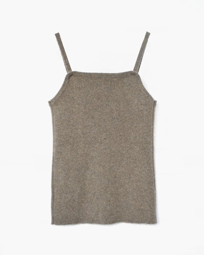 Cashmere Rib Tank - Brown