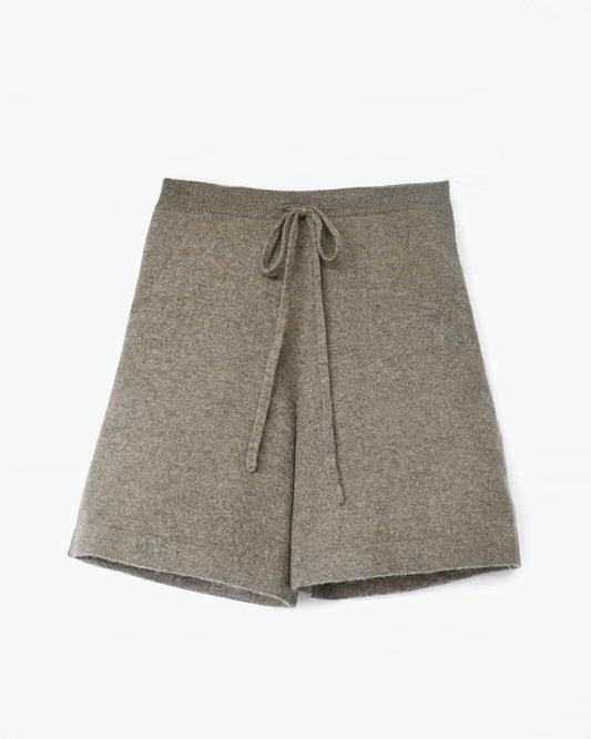 Cashmere Loose Shorts - Brown